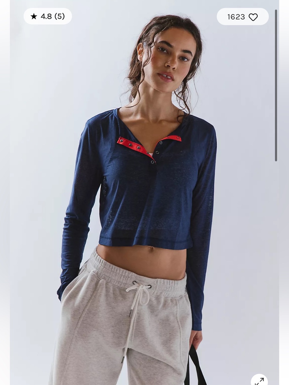 free people movement sheer pop henley NWT